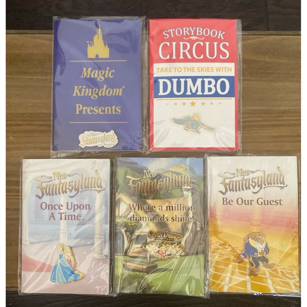 DISNEY MAGIC KINGDOM  ORIGINAL CAST MEMBER NEW "FANTASYLAND PIN SET